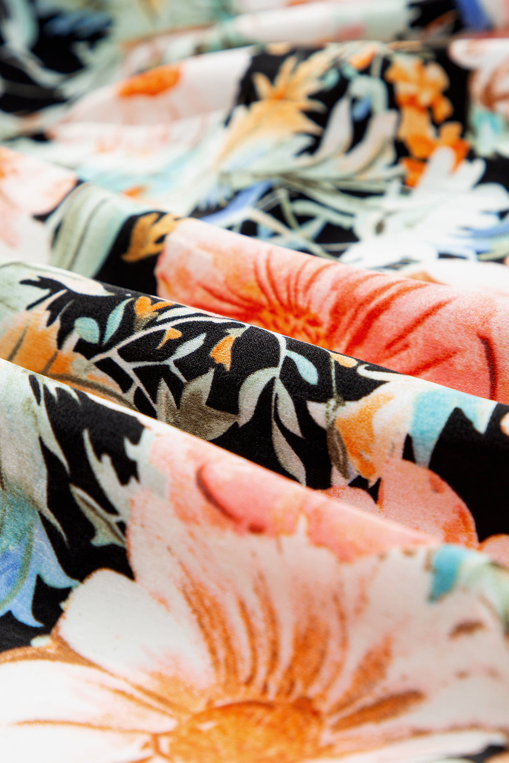 Robe longue bohème à imprimé floral nouée et à volants