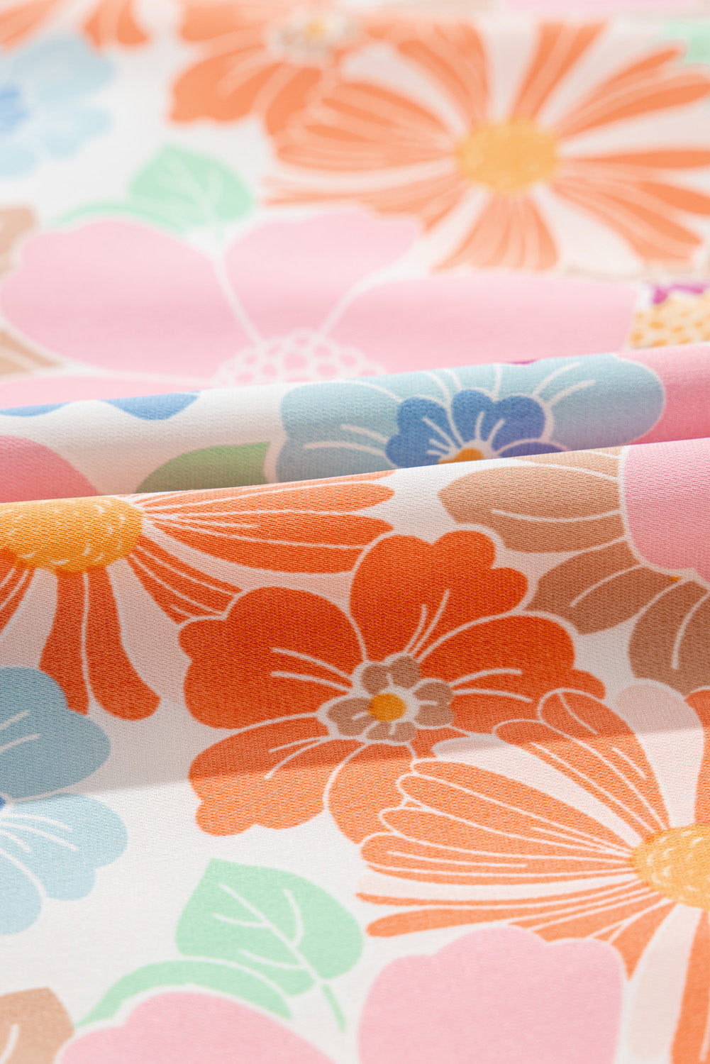 Robe babydoll fleurie à manches bouffantes et col carré