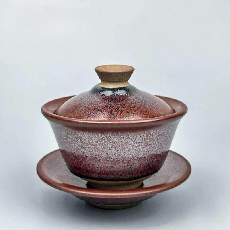 Persimmon Red Tenmoku Tea Gaiwan