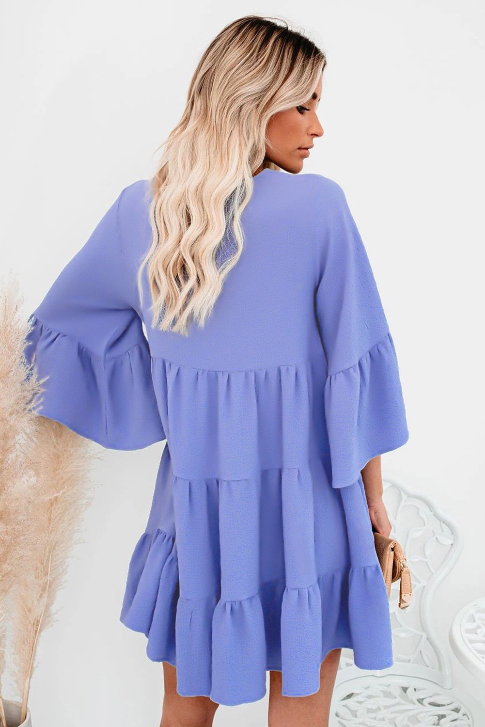 Robe Tunique en Coton Bleu Ciel