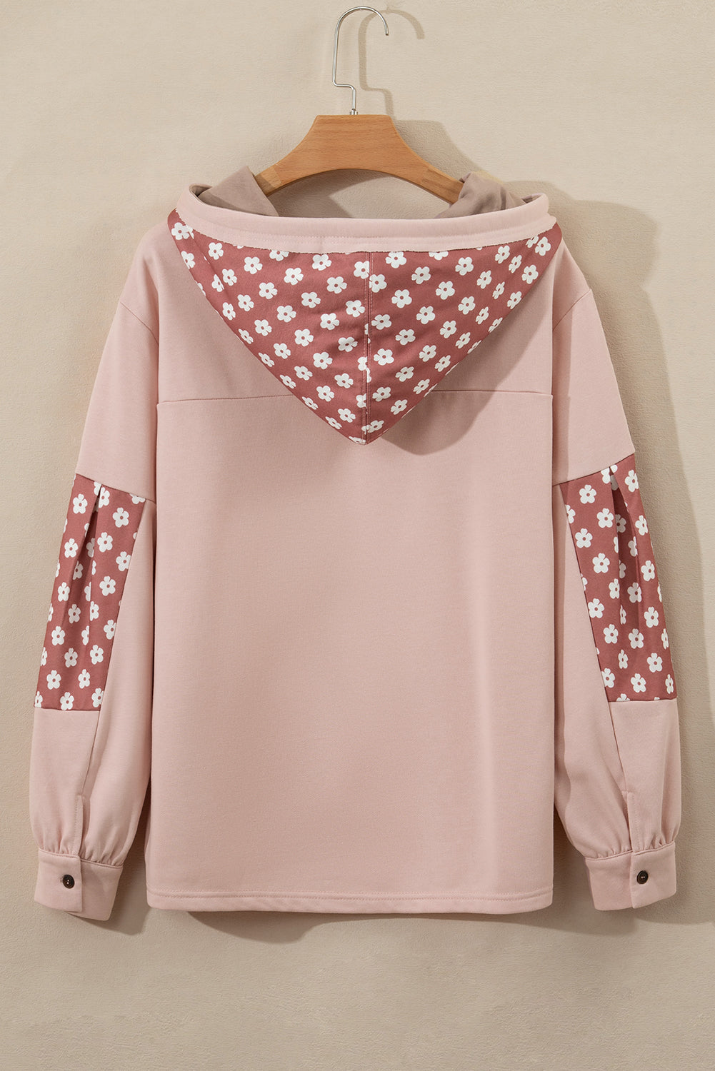 Sweat a capuche avec cordon de serrage a motif étoile et patchwork floral