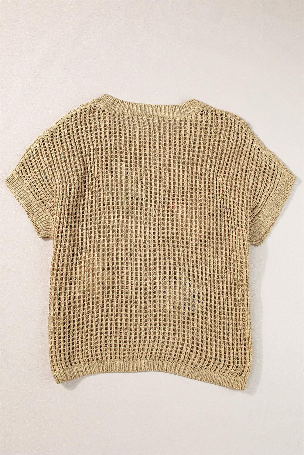 T-shirt pull évidé a fleurs au crochet