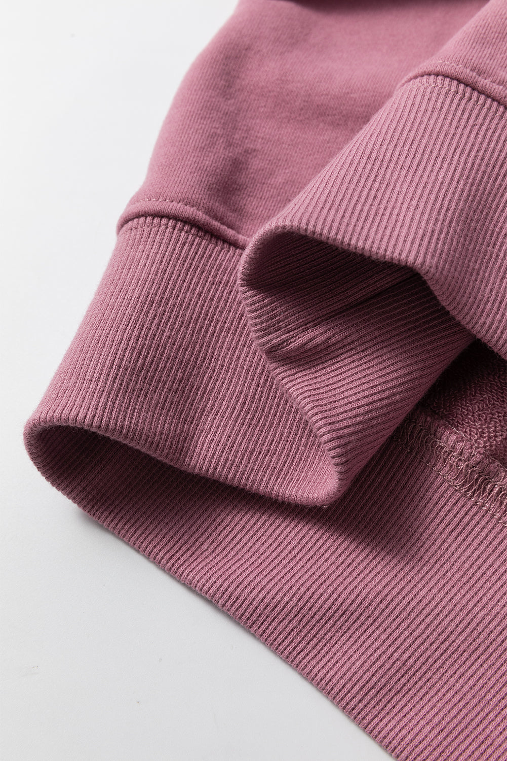 Sweat-shirt uni a col rond et épaules tombantes