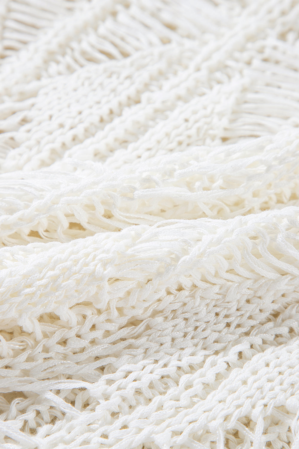 Pull coupe ample à col ras du cou et découpes en crochet