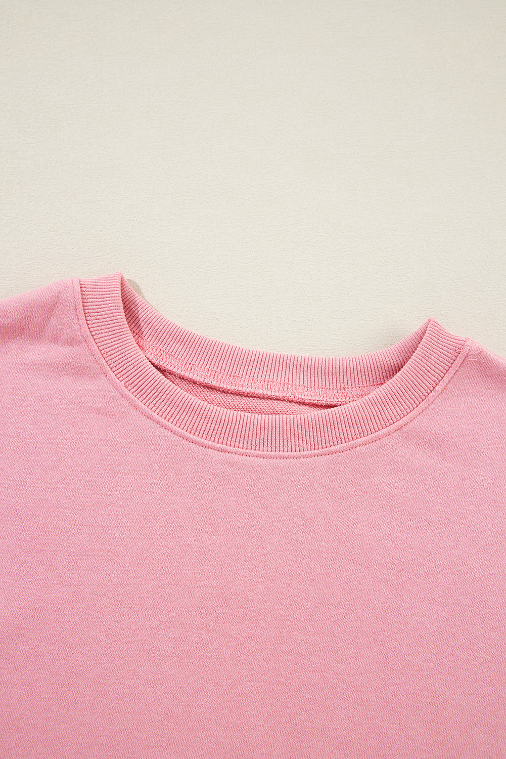 Sweat-shirt classique uni à col rond