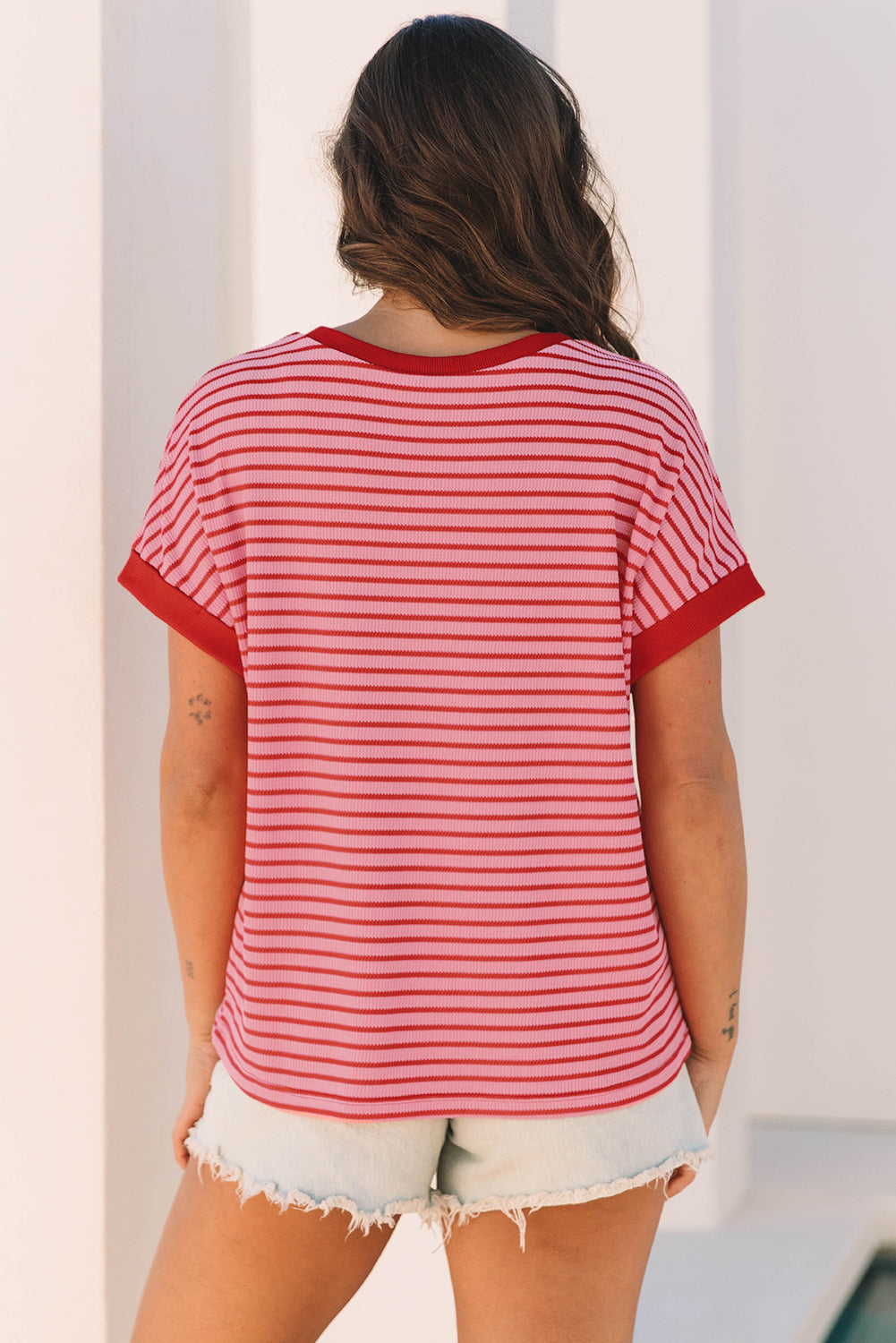 T-shirt tricoté à col rond