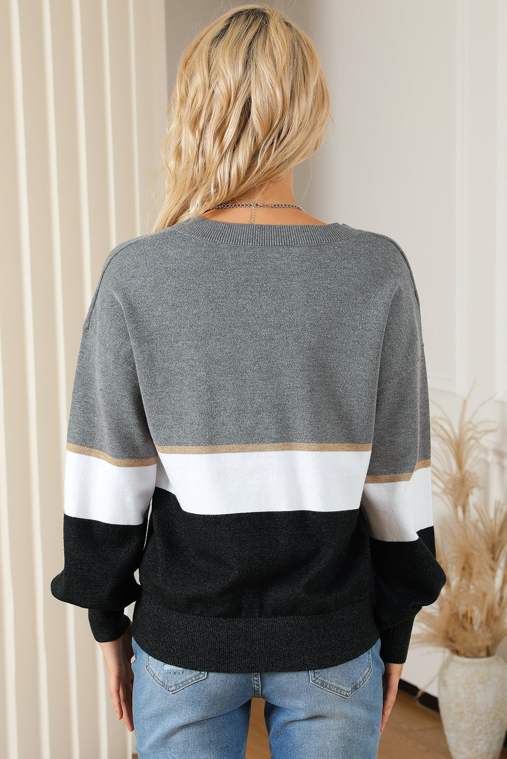 Pull a col en V color block
