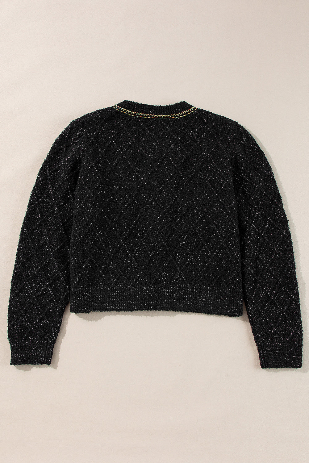 Cardigan boutonné avec poche a rabat scintillant