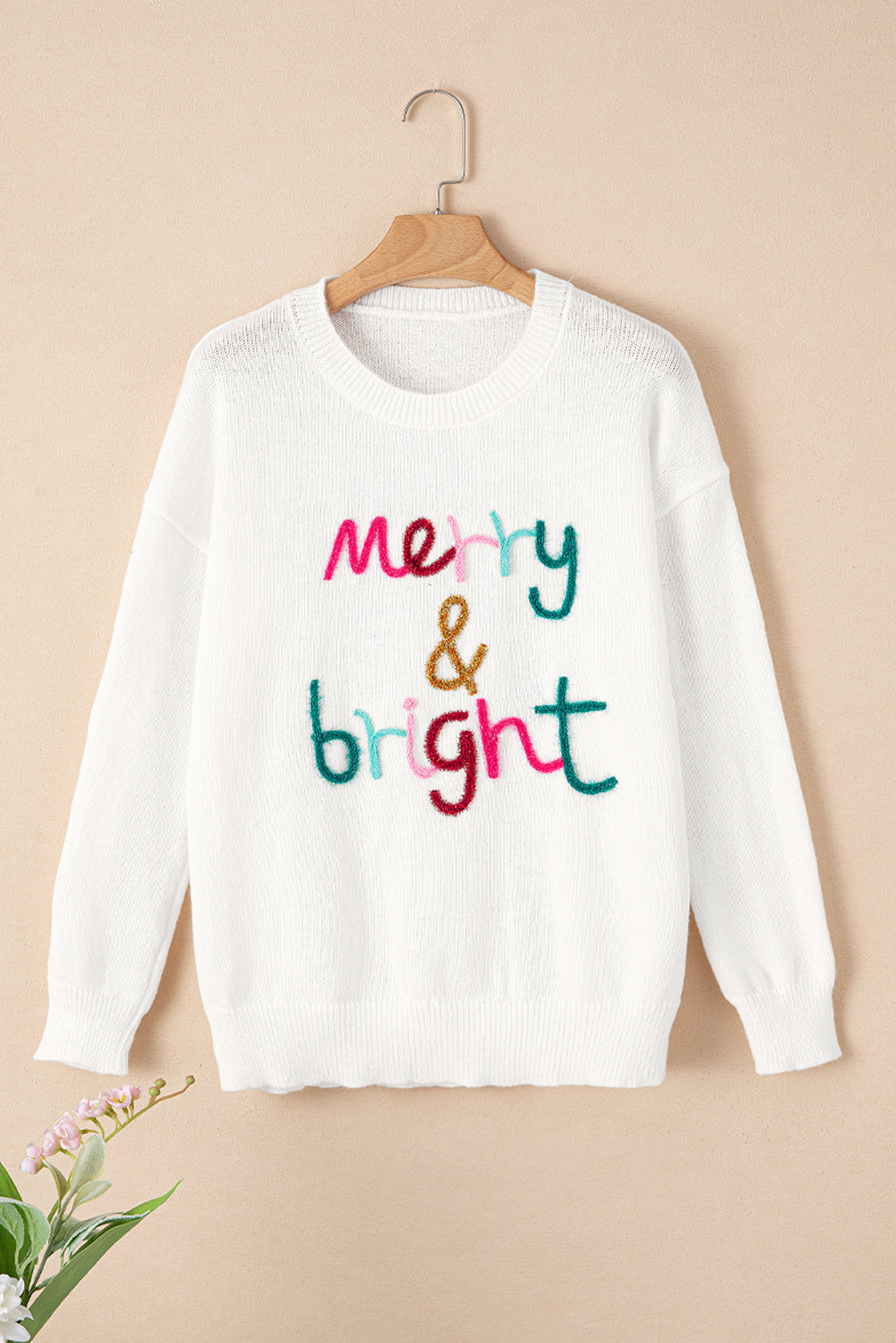 Pull décontracté a col rond Merry & Bright