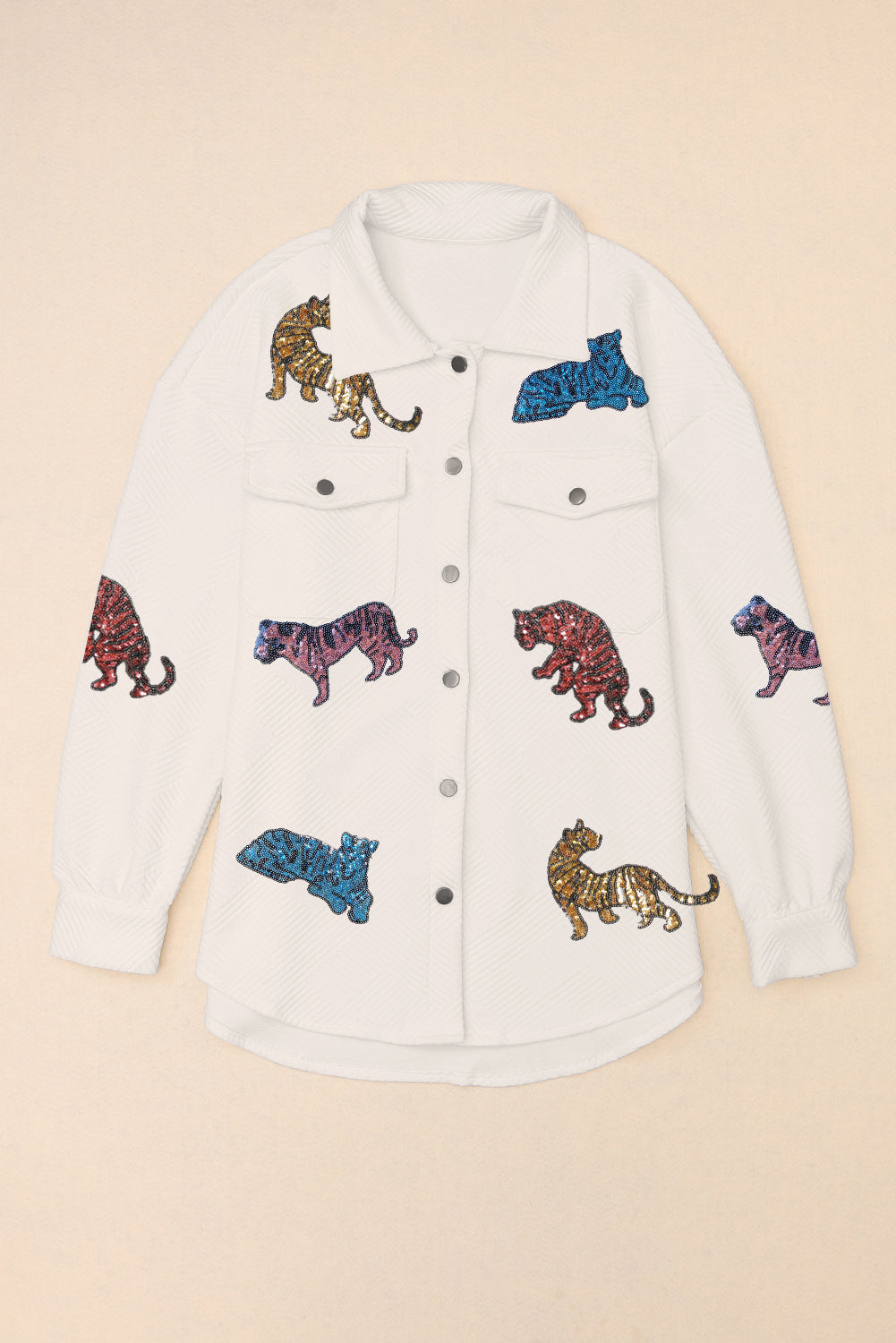 Veste texturée Tigres a paillettes
