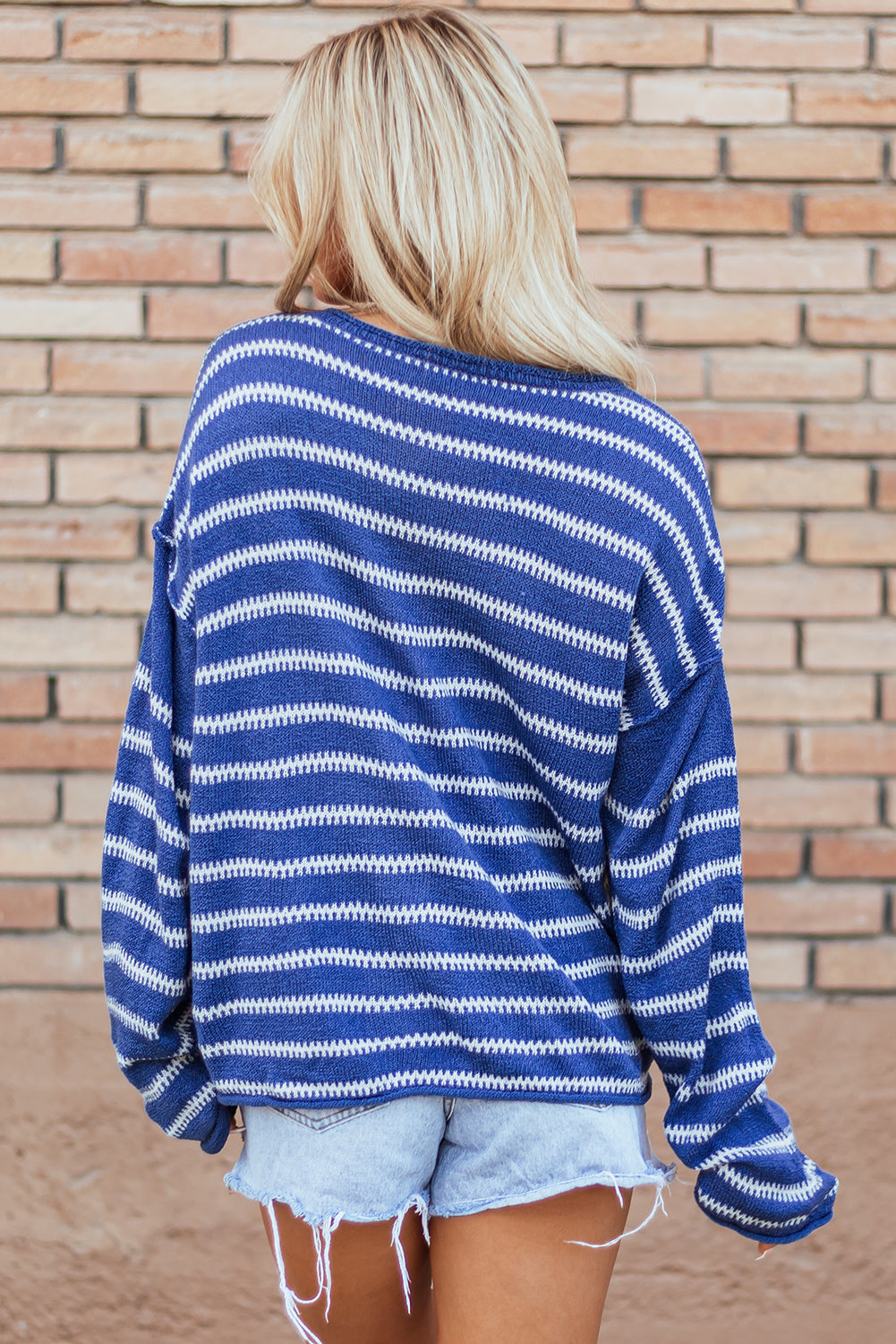 Pull décontracté à épaules tombantes