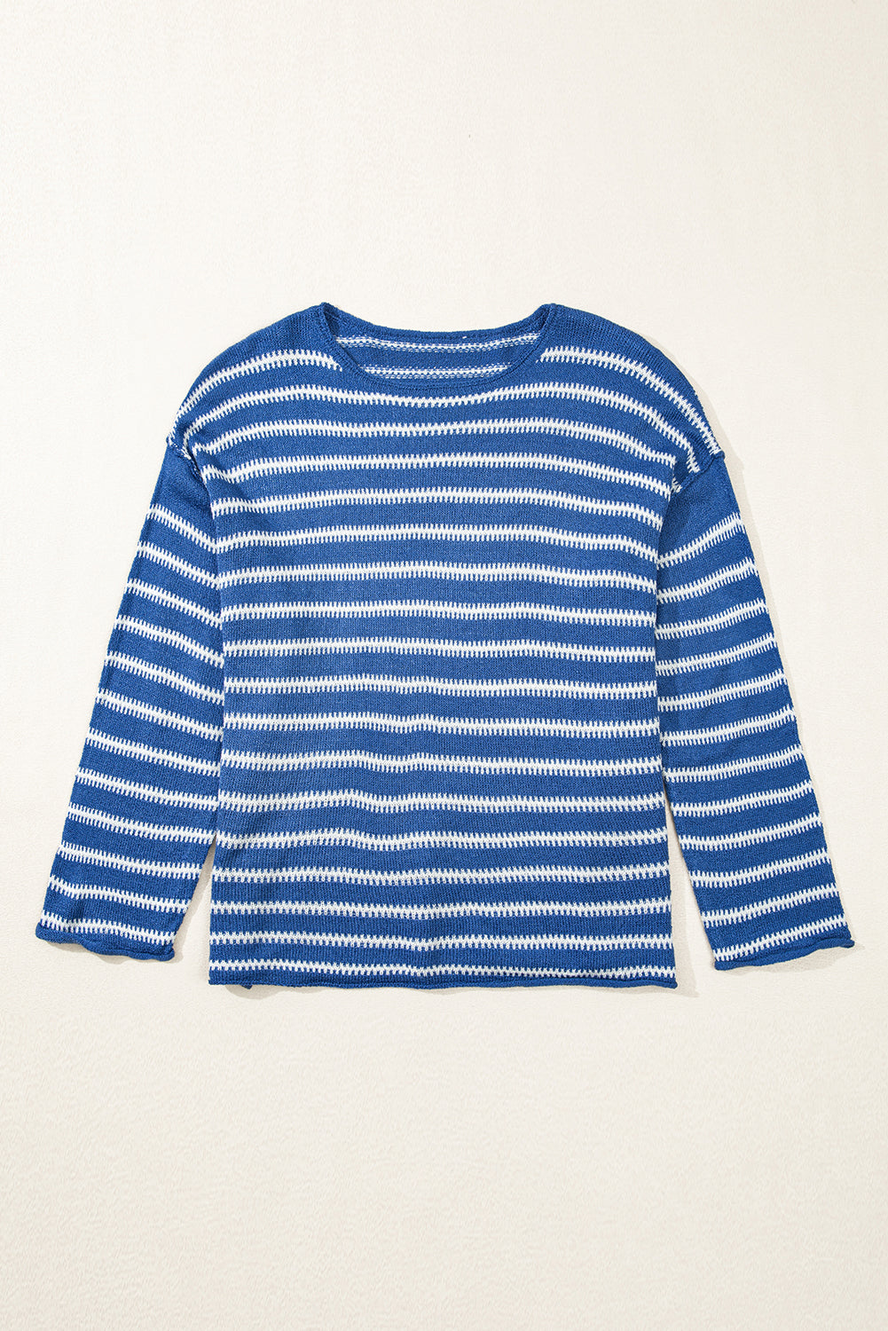 Pull à épaules tombantes et col rond, grande taille
