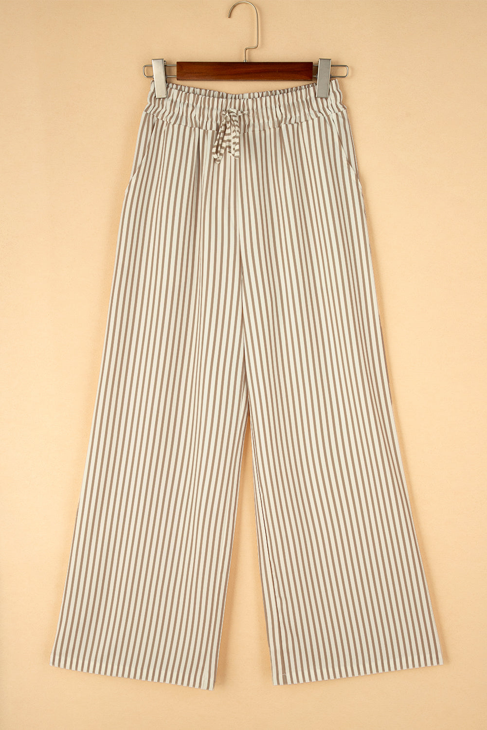 Pantalon imprimé a jambe large et cordon de serrage