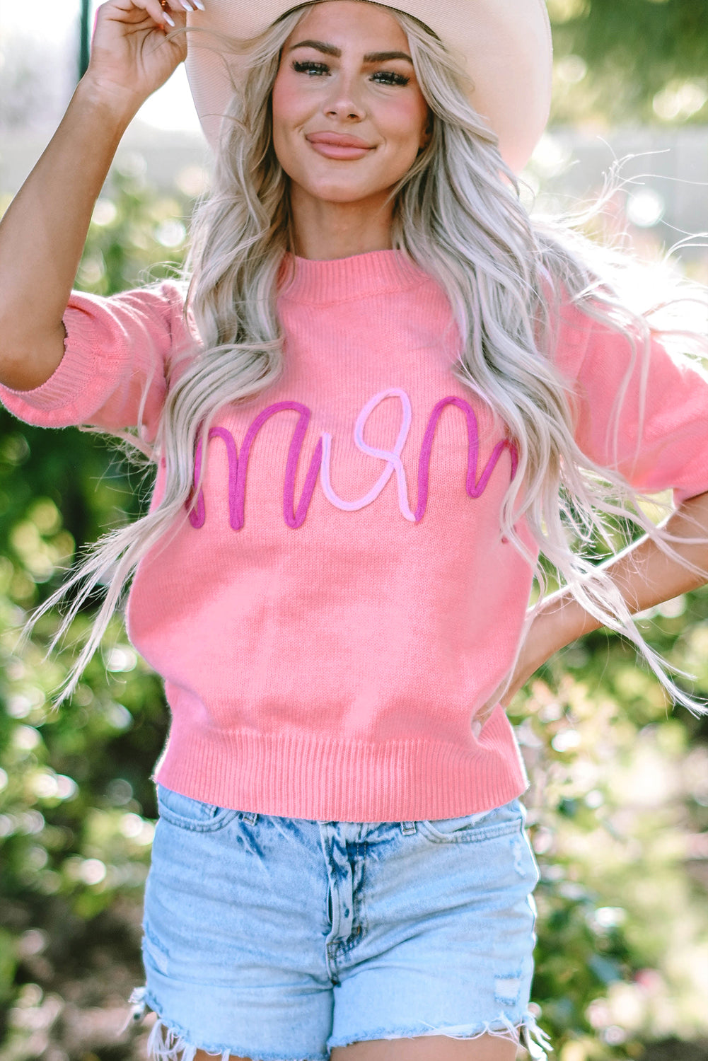 Pull a manches courtes Mom Tinsel sur le devant