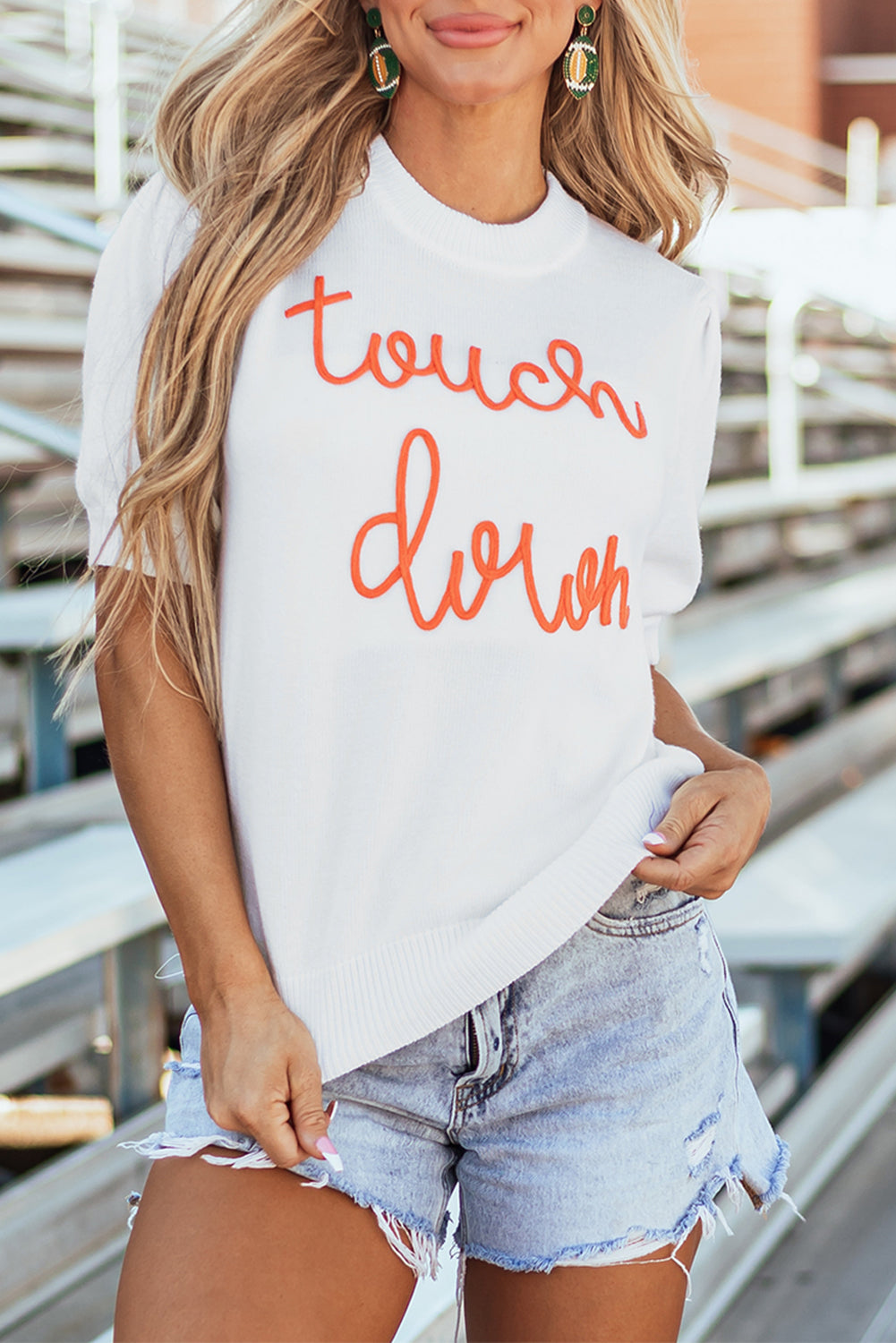 Touchdown Tinsel Puff - Pull a manches courtes et col rond