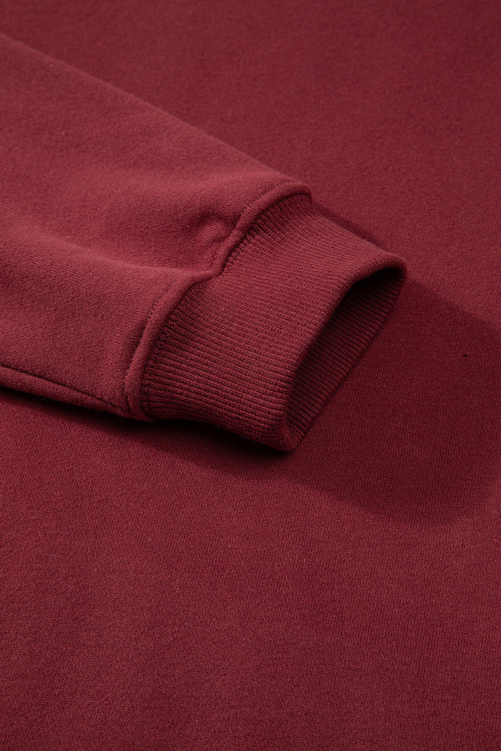 Sweat-shirt en tissu éponge à épaules tombantes doublé de polaire uni