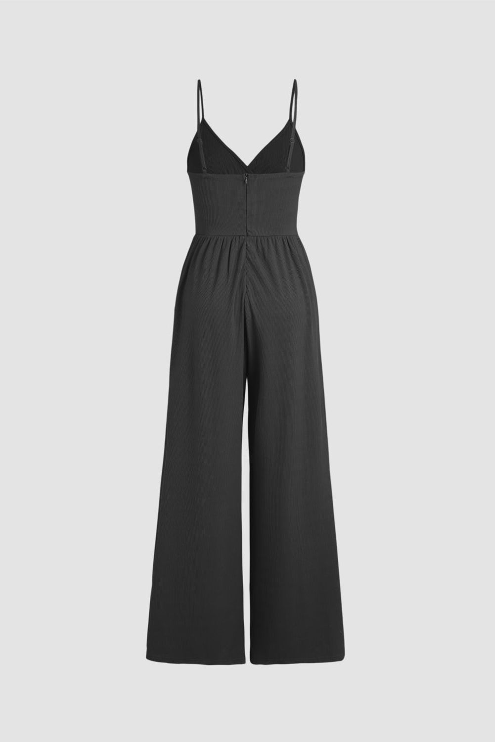 Combinaison camisole sexy à jambes larges et taille haute col en V