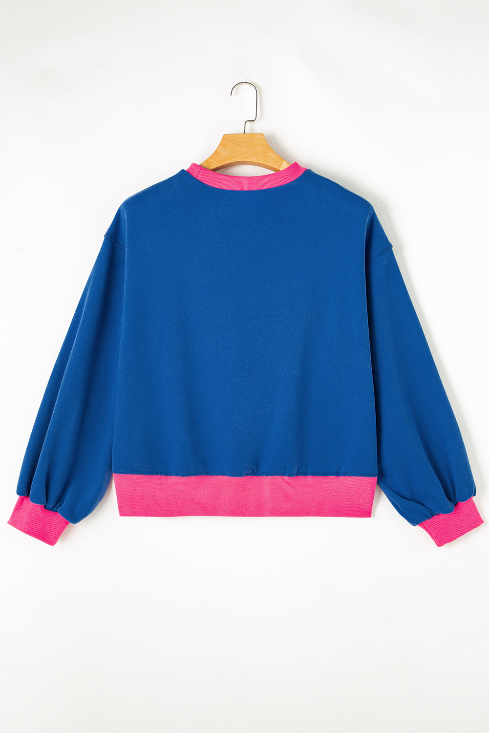Sweat-shirt color block à manches bulles