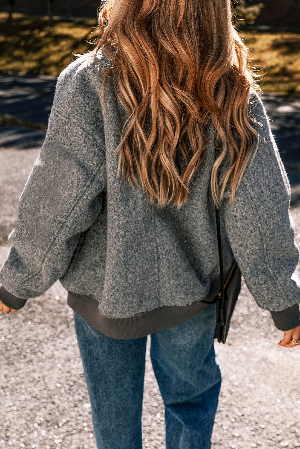 Veste duveteuse zippée a manches avec poches