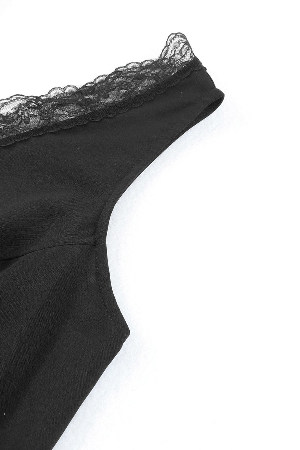 Débardeur à col en V et dos nu avec épissure de dentelle