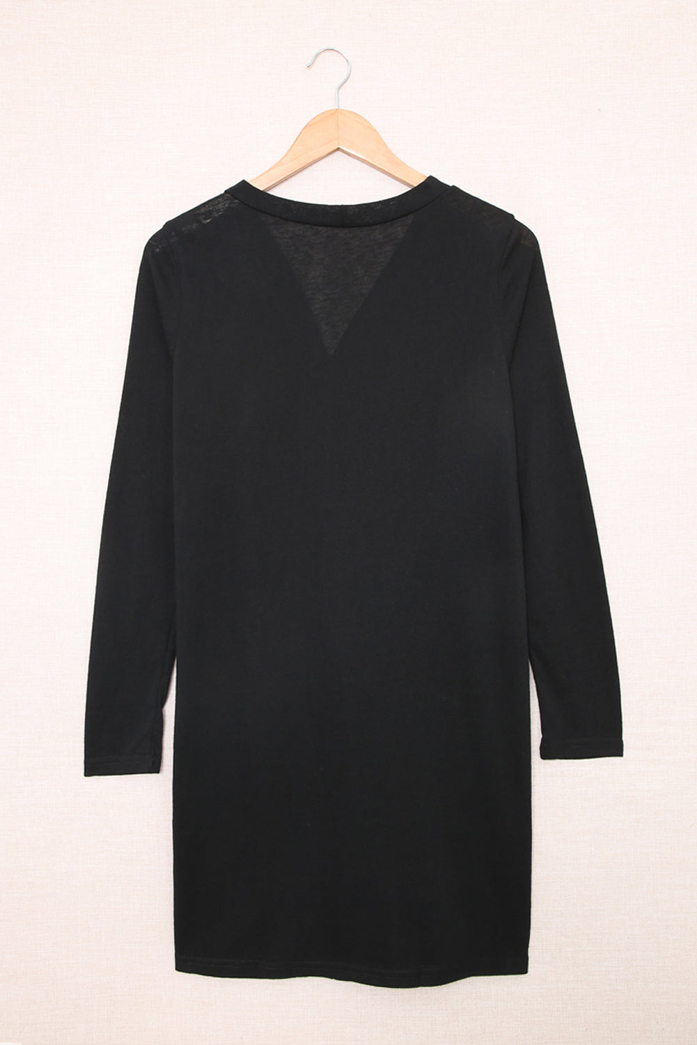 Cardigan ouvert a boutons de couleur unie