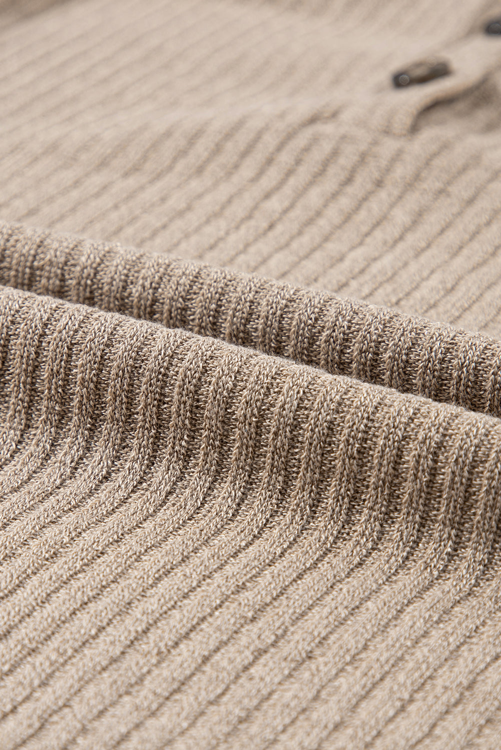 Haut en tricot Henley texturé cotelé