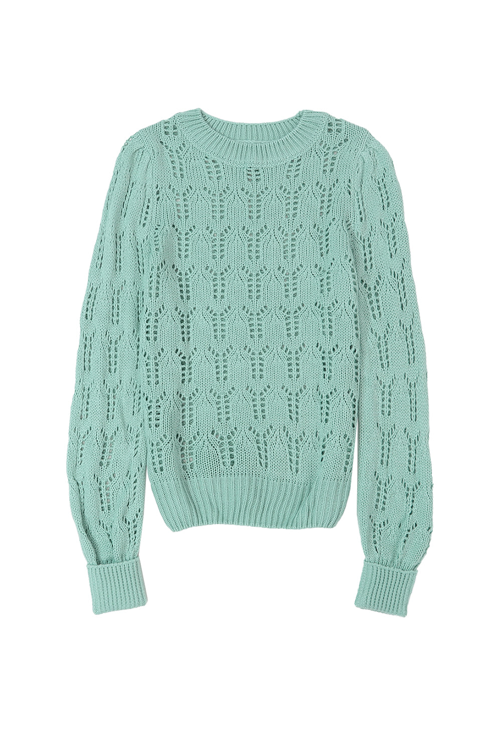 Pull en maille pointelle transparente