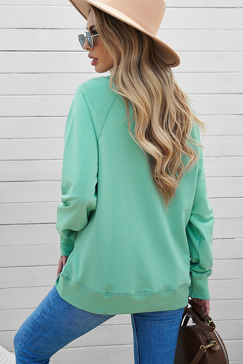 Sweat-shirt en mélange de coton French Terry