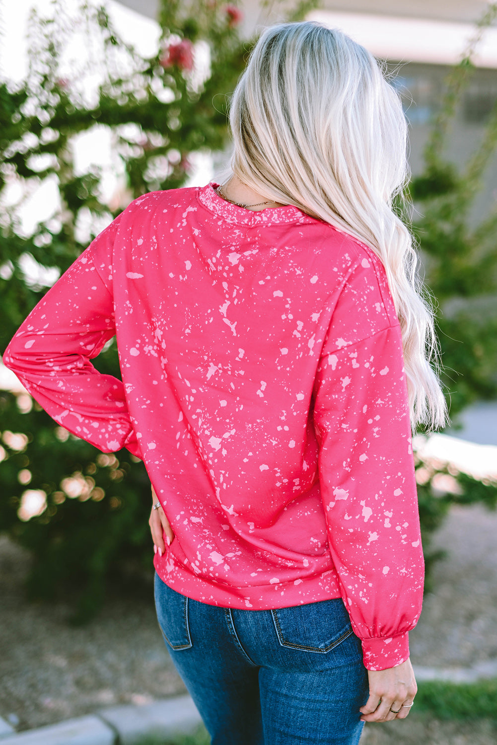 Sweat-shirt à manches longues et tie-dye