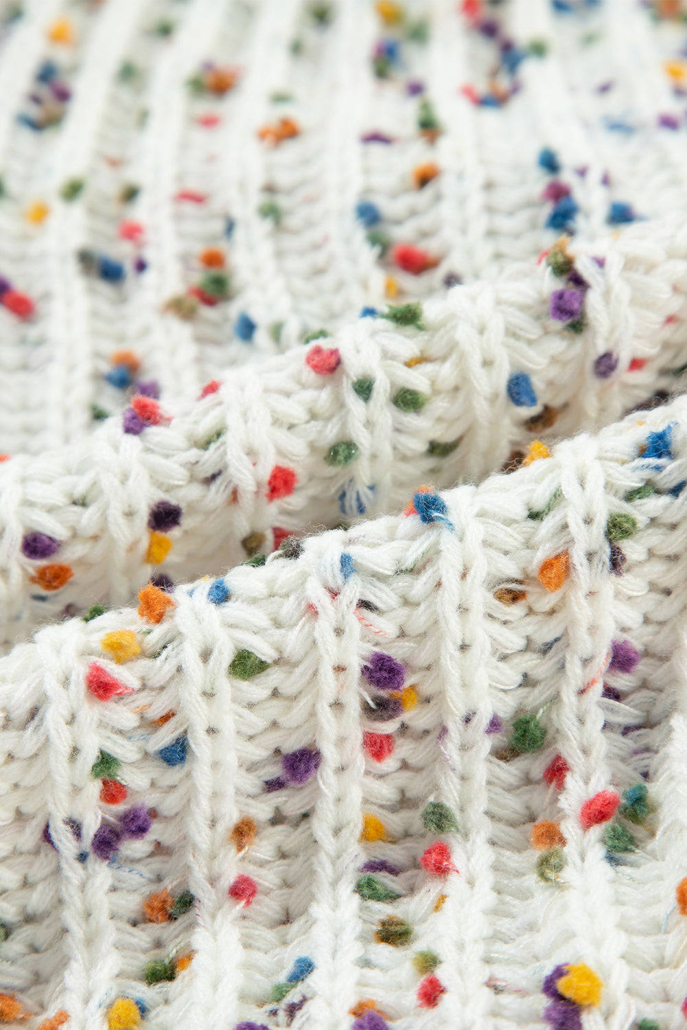 Pull torsadé réversible confettis