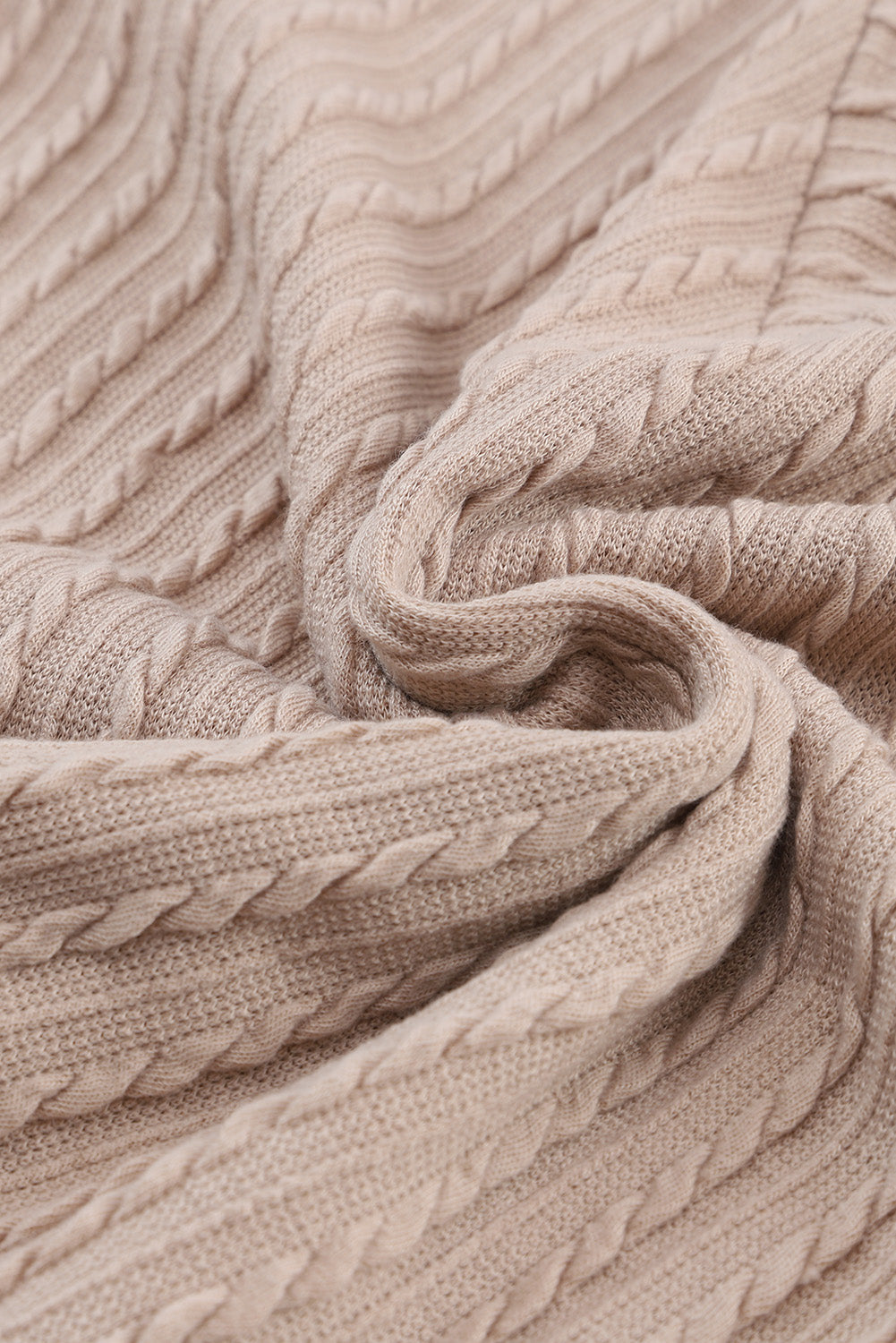 Haut tricoté à manches lanternes et col en V en jacquard