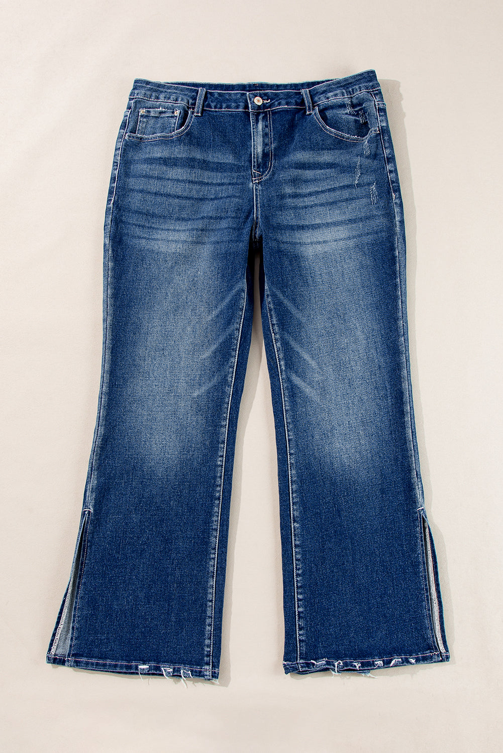 Jean Flare Taille Haute Fentes Latérales de Grande Taille