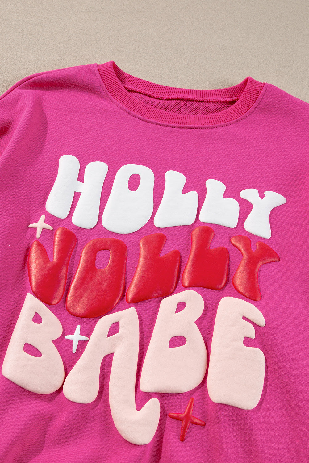 Sweat-shirt surdimensionné a motif Holly Jolly Babe de Noël