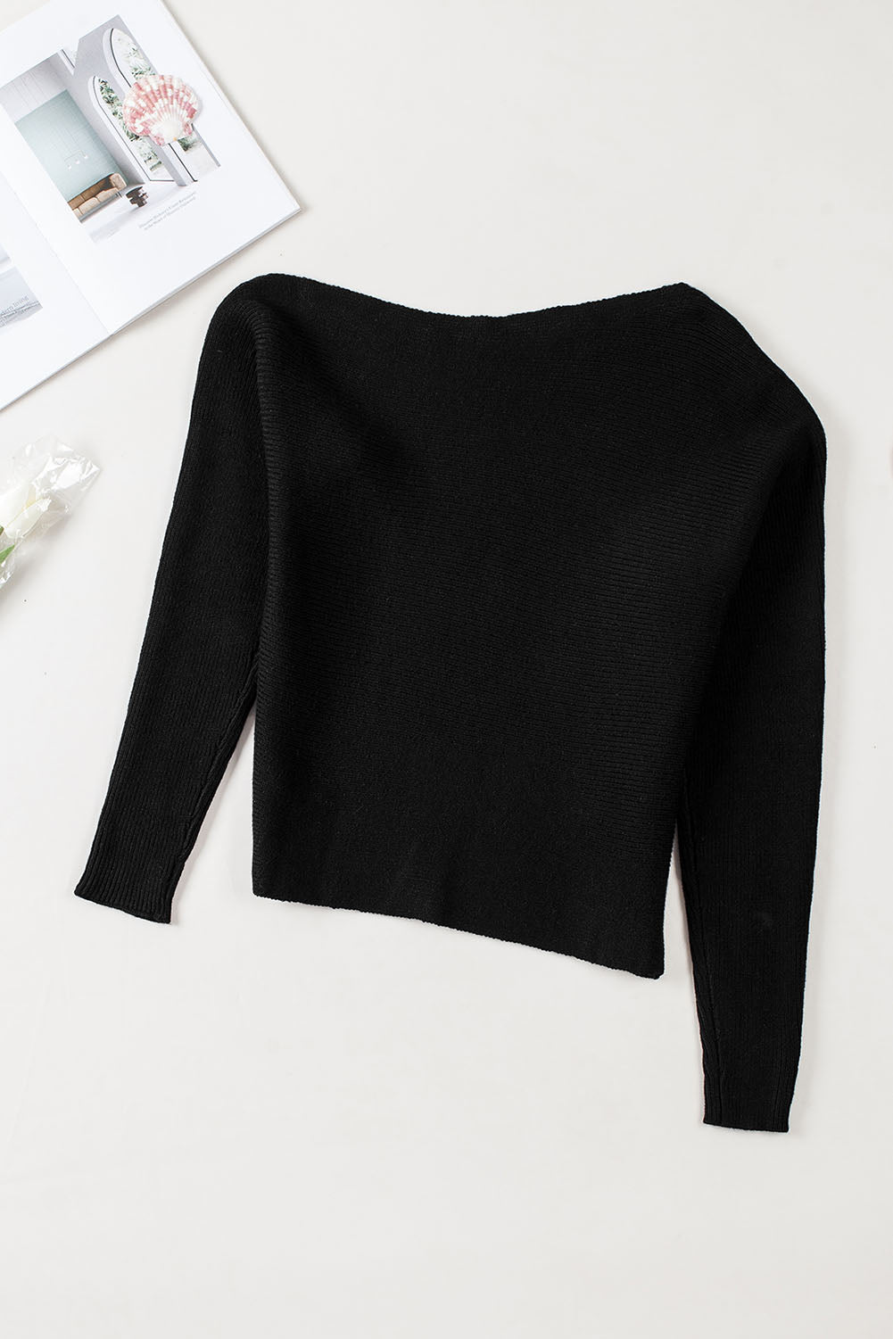 Pull en tricot rayé à manches longues