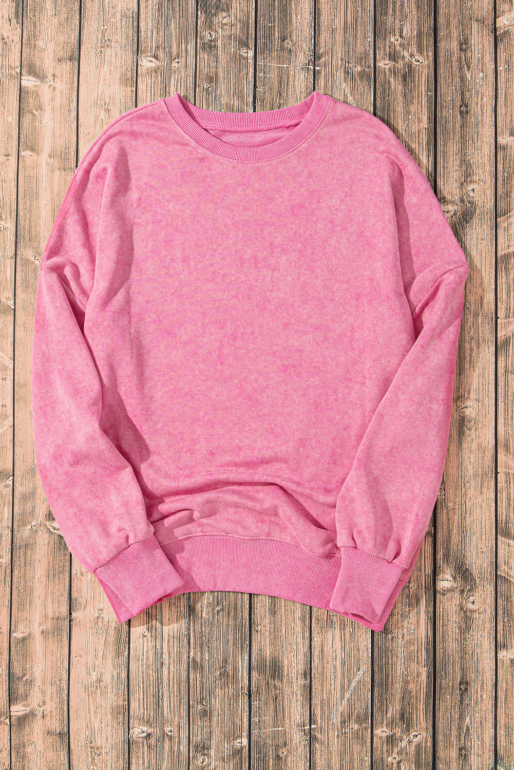 Sweat-shirt surdimensionné à épaules tombantes et bordure côtelée