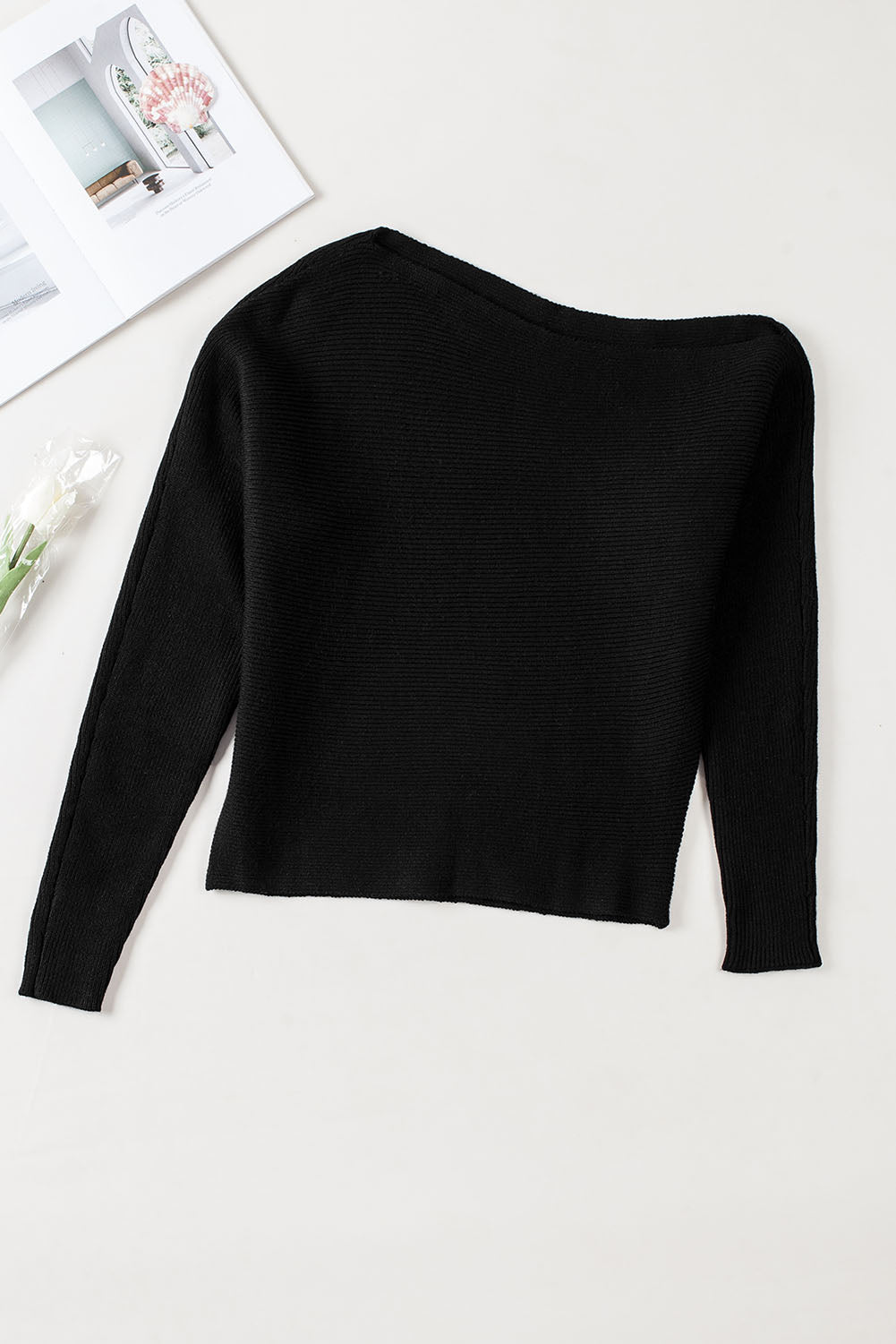 Pull en tricot rayé à manches longues