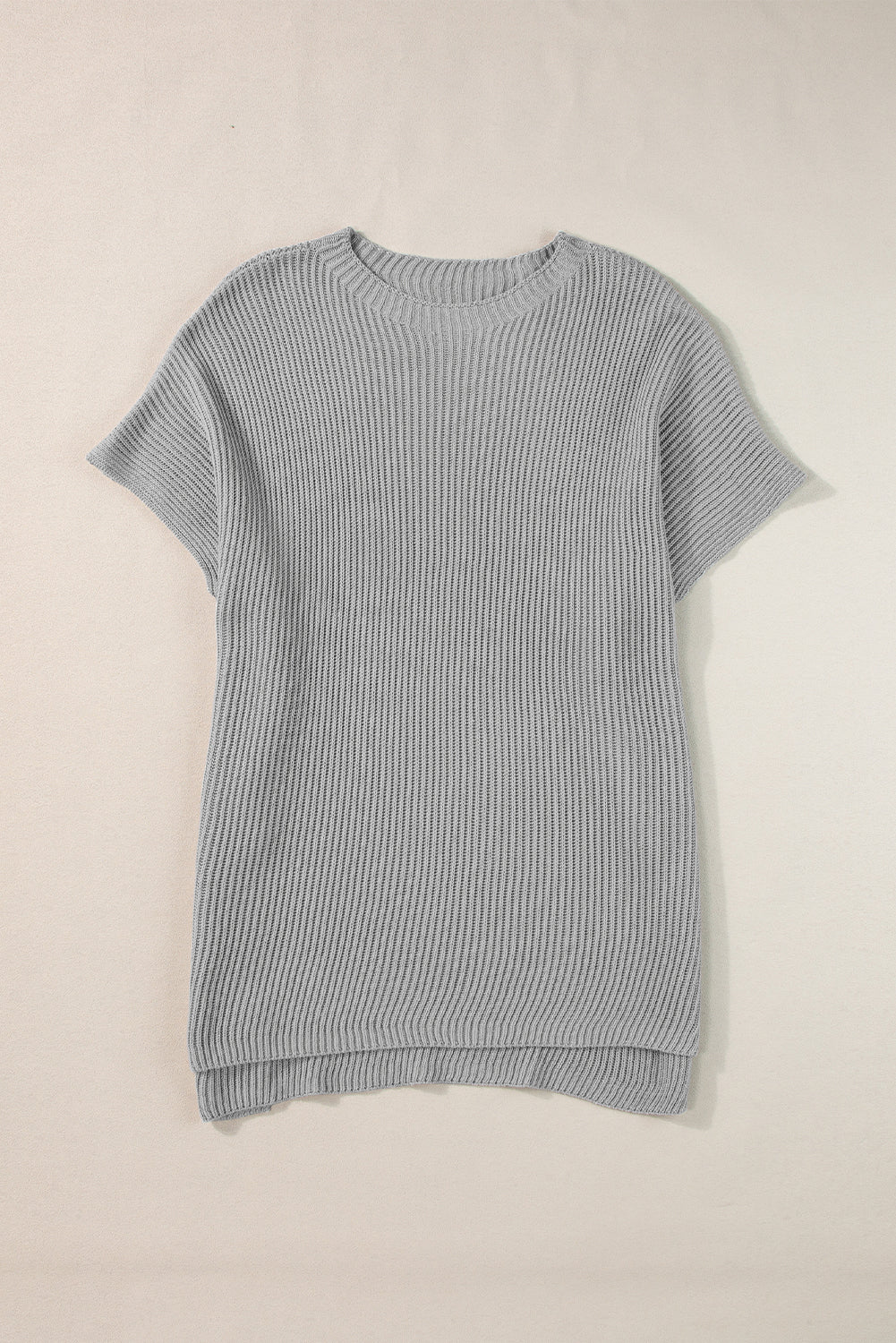 Pull surdimensionné à manches courtes et fentes latérales