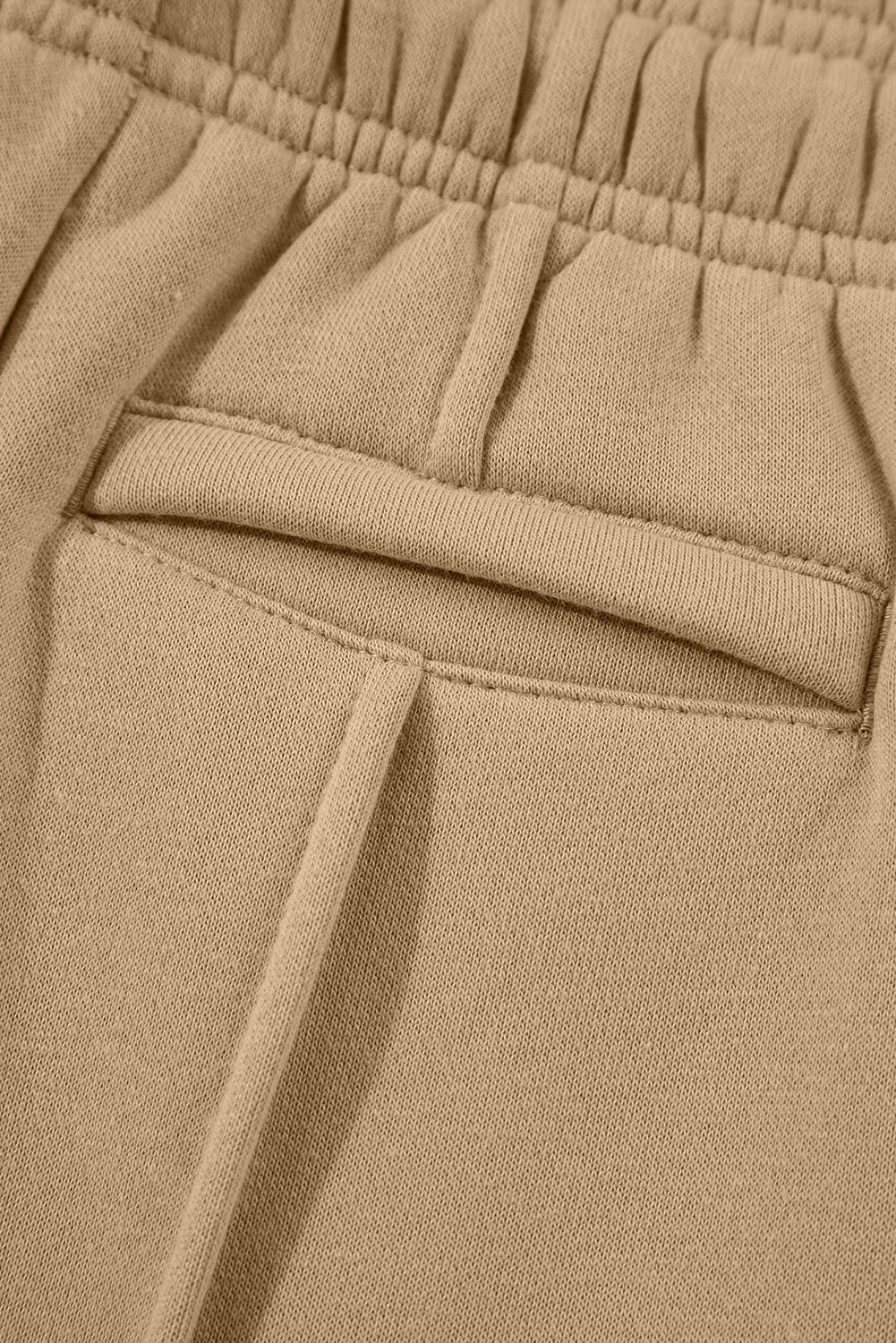Pantalon large taille haute avec cordon de serrage et coutures apparentes