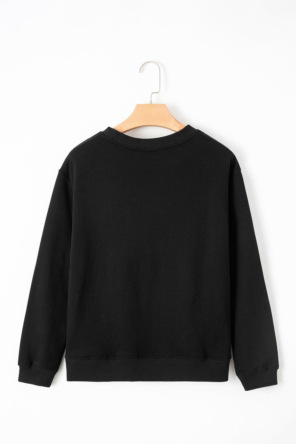 Sweat-shirt en tissu éponge à épaules tombantes doublé de polaire uni