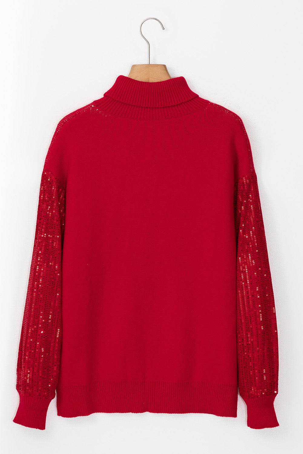 Merry Graphic - Pull a col roulé et manches a sequins