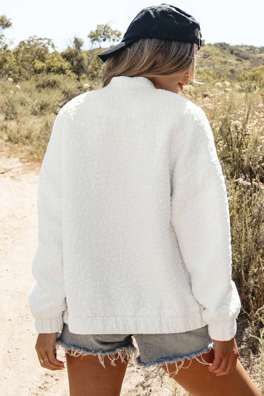 Veste matelassée a fleurs