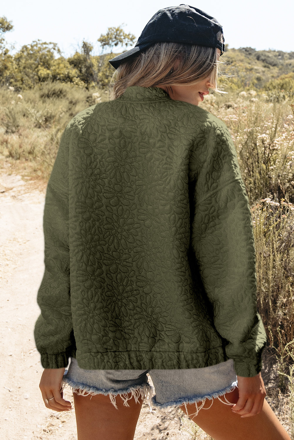 Veste matelassée a fleurs