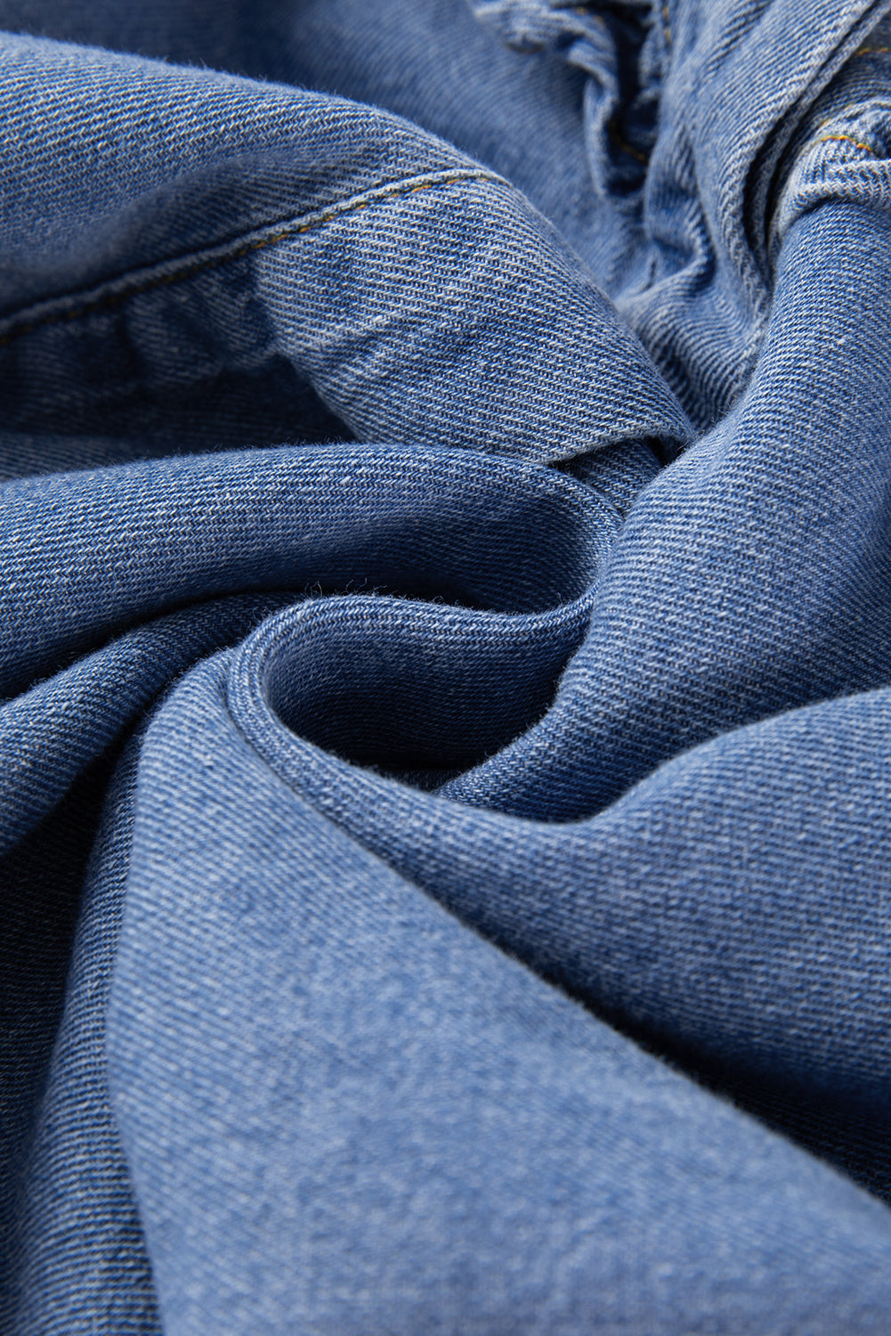 Haut décontracté à volants en denim