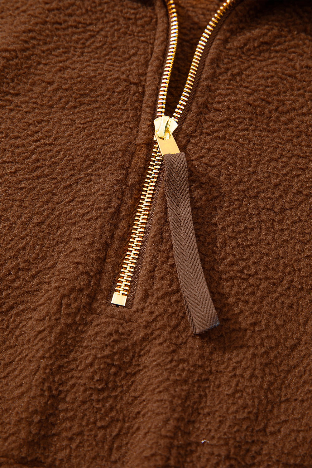 Sweat-shirt en molleton a demi-zip