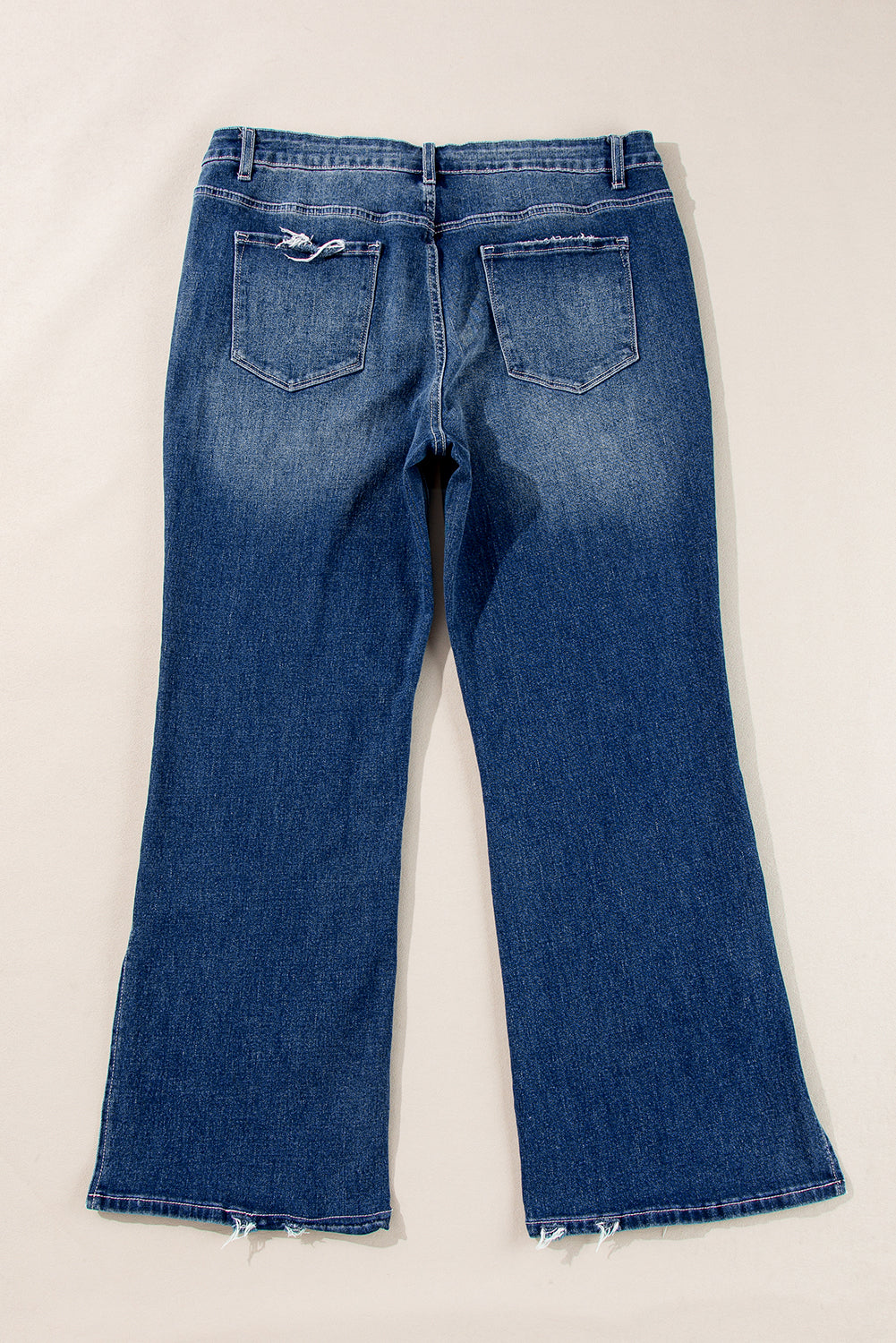 Jean Flare Taille Haute Fentes Latérales de Grande Taille