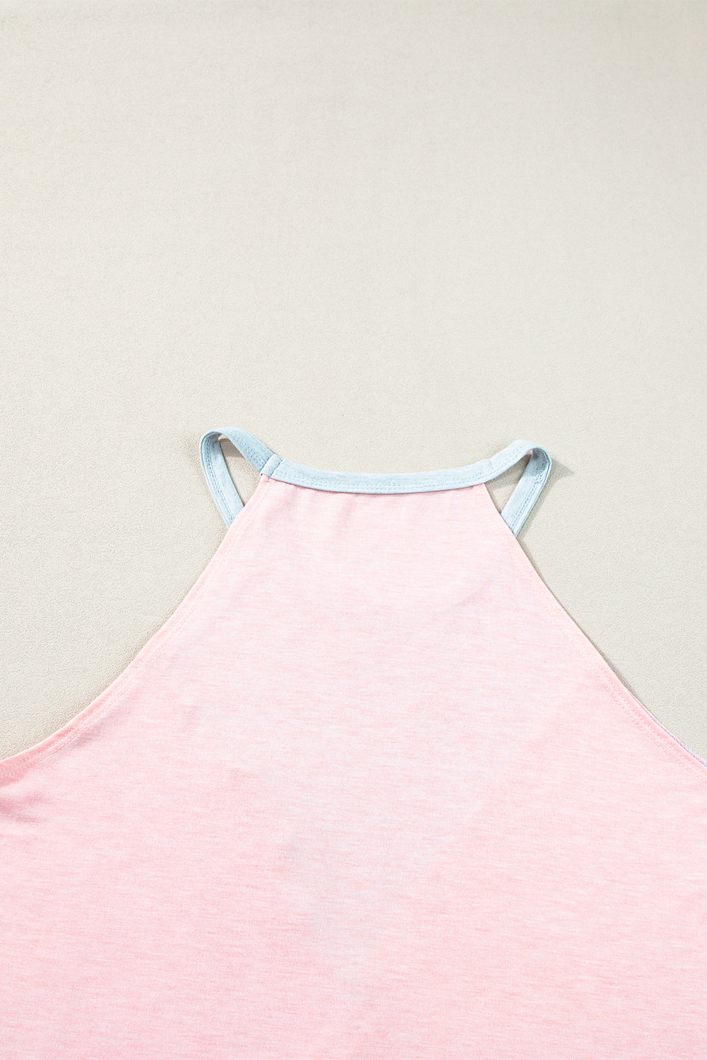 Top sans manches à blocs de couleurs géométriques