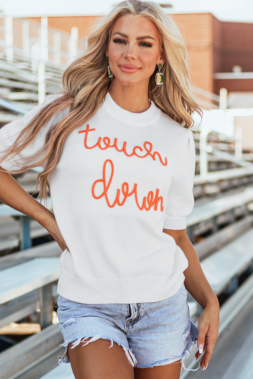 Touchdown Tinsel Puff - Pull a manches courtes et col rond
