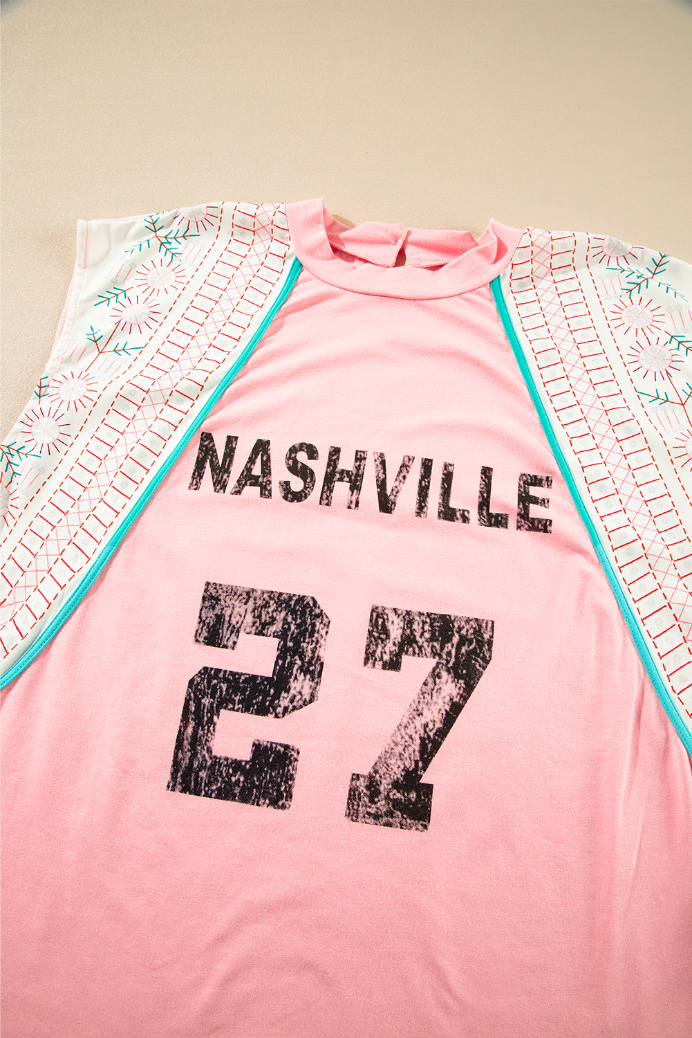 Débardeur patchwork imprimé Nashville vintage