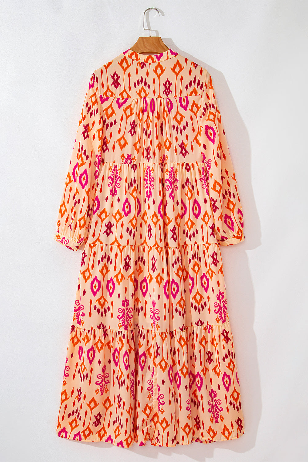 Robe longue imprimée géométrique abstraite occidentale