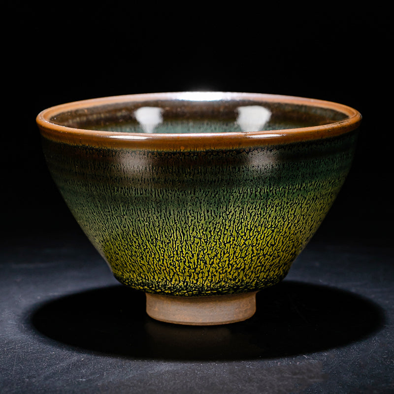 Tenmoku Match Green Tea Cup
